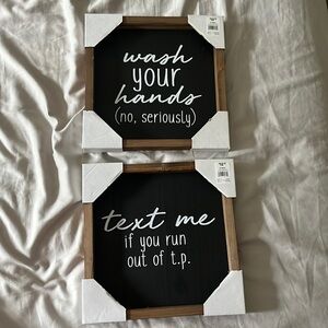 10x1x10in Bathroom Signs